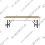 Gigi Upholstered Bench - 3D Decorative