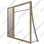 Vertical Standing Mirror With Wooden Frame