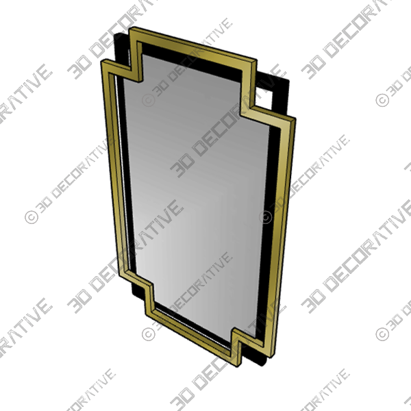 Rectangular Shape Design Wall Mirror - 3D Decorative