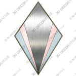 Diamond Shaped Glass Mirror