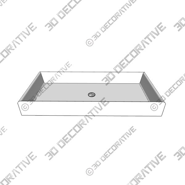 Ceramic Rectangular Vessel Bathroom Sink