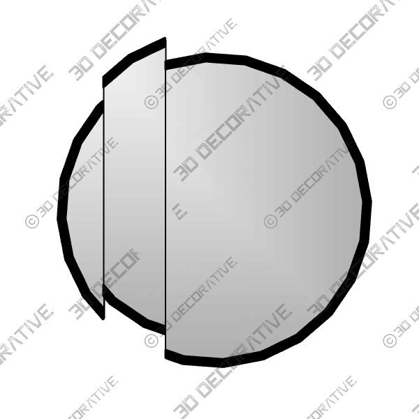 Split Round Mirror - 3D Decorative