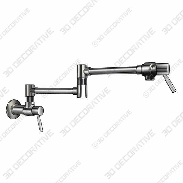 SUMERAIN S6111OI Bronze Pot Filler Faucets Wall Mount, Double-Jointed Swing and Dual Shut-Off Levers