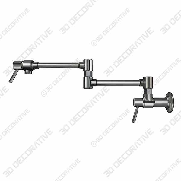 SUMERAIN S6111OI Bronze Pot Filler Faucets Wall Mount, Double-Jointed Swing and Dual Shut-Off Levers