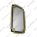 Rectangular Shape Design Wall Mirror - 3D Decorative