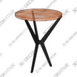 1960s Italian Steel and Glass Side Table