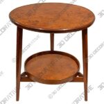 Rare Dunbar Side Table in Carpathian Elm and Walnut