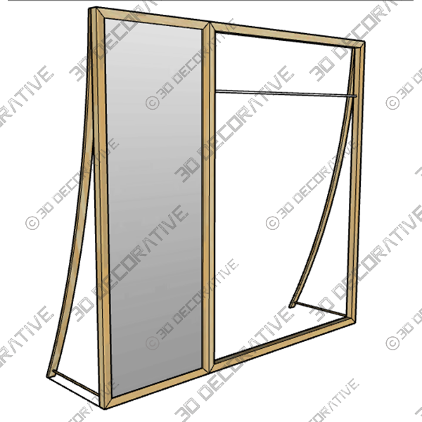 Vertical Standing Mirror With Wooden Frame