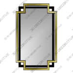 Rectangular Shape Design Wall Mirror - 3D Decorative