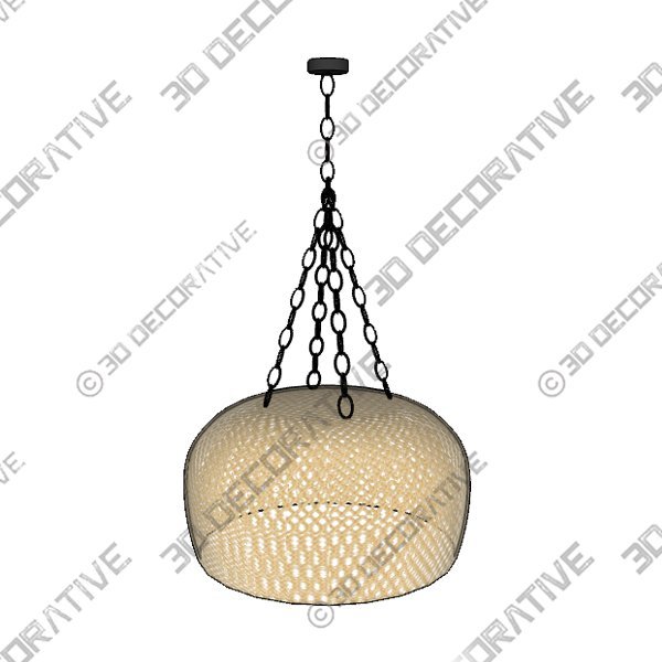 Augustine Outdoor Chandelier - 3D Decorative