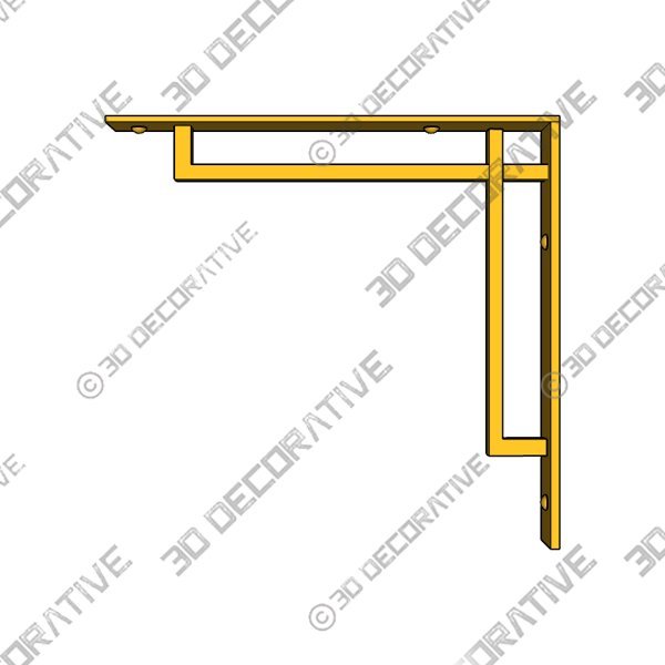 Nickel-1.jpg 9″ Harridge Solid Brass Shelf Bracket – Brushed Nickel - 3D Decorative