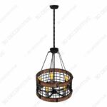 Anmytek C0019 Round Wooden Chandelier Metal Pendant Light - Range Hood for 2020 Design