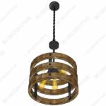 Anmytek C0014 Metal and Circular Wood Chandelier Pendant Light - Range Hood for 2020 Design