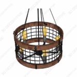 Anmytek C0019 Round Wooden Chandelier Metal Pendant Light - Range Hood for 2020 Design