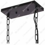 Anmytek Square Metal and Wood Chandelier Basket Pendant Three Lights - 3D Decorative