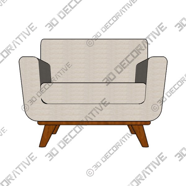 Arm Chair Sofa - 3D Decorative