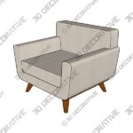 Arm Chair Sofa - 3D Decorative