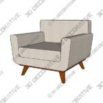 Arm Chair Sofa - 3D Decorative