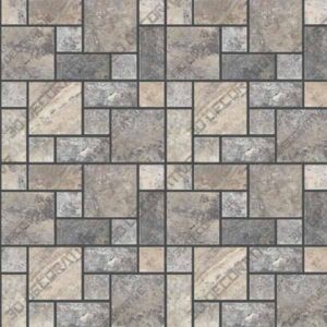 Avenzo Silver Versailles Mosaic Travertine Dimensional Wall Tile