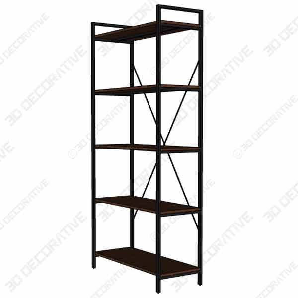 BON AUGURE Industrial Bookshelf - 3D Decorative