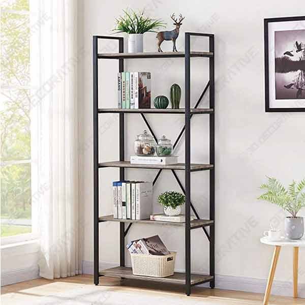 BON AUGURE Industrial Bookshelf - 3D Decorative