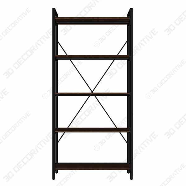 BON AUGURE Industrial Bookshelf - 3D Decorative