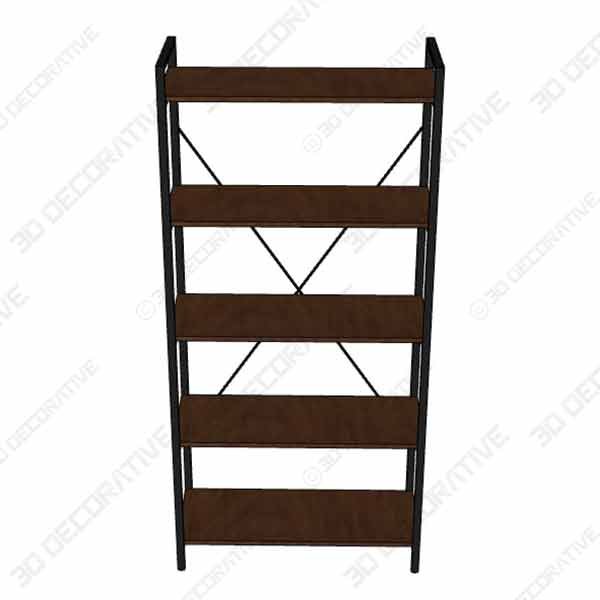 BON AUGURE Industrial Bookshelf - 3D Decorative