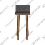 Vienna Contemporary Swivel Bar Stool, Bar Height, Gray