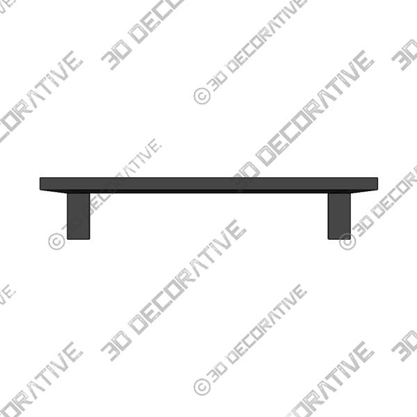 Modern Simple Black Bath Shelf Thicken Aluminum Alloy Bathroom Accessory - 3D Decorative