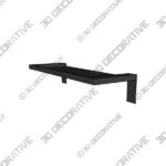 Modern Simple Black Bath Shelf Thicken Aluminum Alloy Bathroom Accessory - 3D Decorative