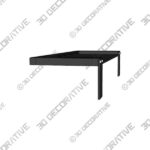 Modern Simple Black Bath Shelf Thicken Aluminum Alloy Bathroom Accessory - 3D Decorative