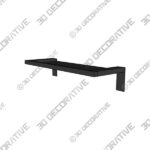 Modern Simple Black Bath Shelf Thicken Aluminum Alloy Bathroom Accessory - 3D Decorative