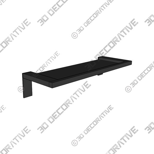 Modern Simple Black Bath Shelf Thicken Aluminum Alloy Bathroom Accessory - 3D Decorative