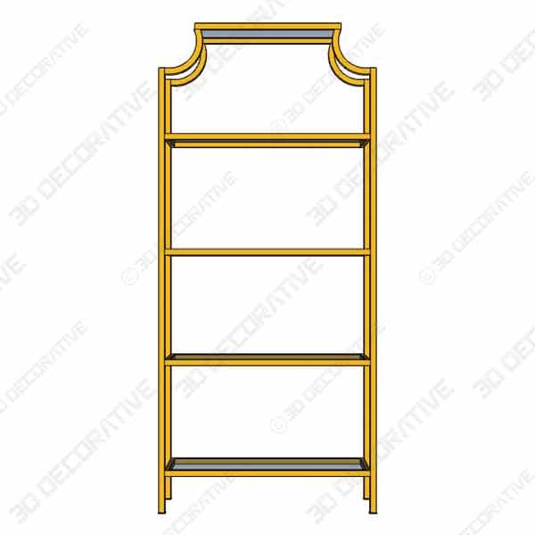 Buchanan Etagere Bookcase  - 3D Decorative