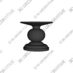 Sziqiqi Vintage Pillar Candle Holders Distressed Metal Candleholder Black Candlestick Holders