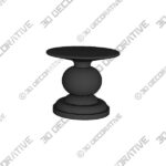 Sziqiqi Vintage Pillar Candle Holders Distressed Metal Candleholder Black Candlestick Holders