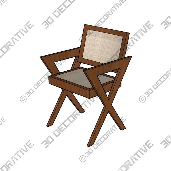 EICHHOLTZ AUGUSTIN DINING CHAIR - BROWN - 3D Decorative