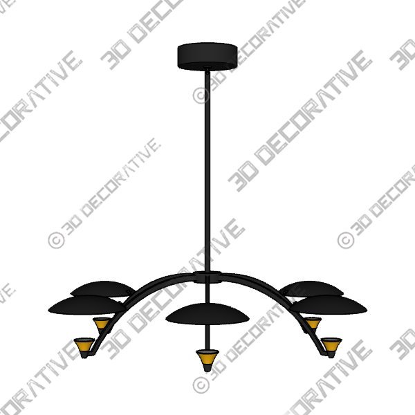 Caswell LED Island Chandelier - 3D Decorative