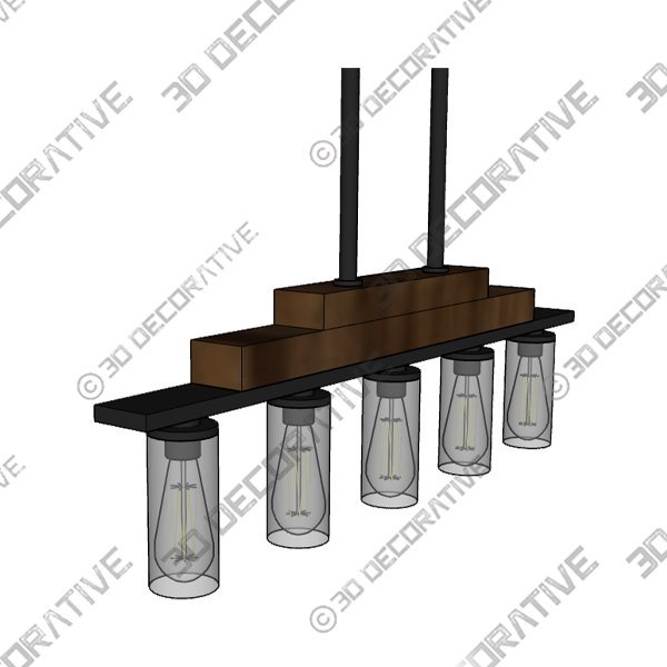 Dining Room Light Fixture/Chandelier Over Table - 3D Decorative