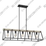 Quoizel Brockton Grey Ash Island Chandelier - 3D Decorative