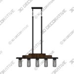 Dining Room Light Fixture/Chandelier Over Table - 3D Decorative