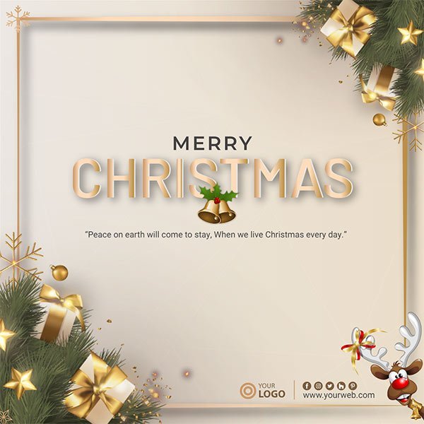 Modern Social Media Post Template – Merry Christmas