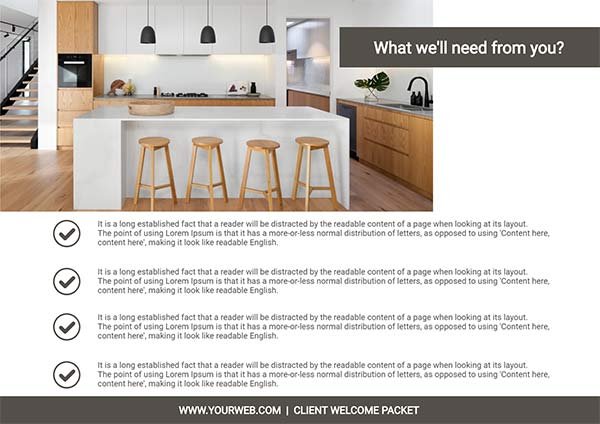 Client Welcome Packet Template - 3D Kitchen Design - 3D Decorative