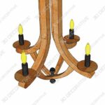 DOCHEER Retro Iron Wooden Chandelier 4 - 3D Decorative