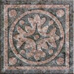 Daisy Circle Design Hammered Tile