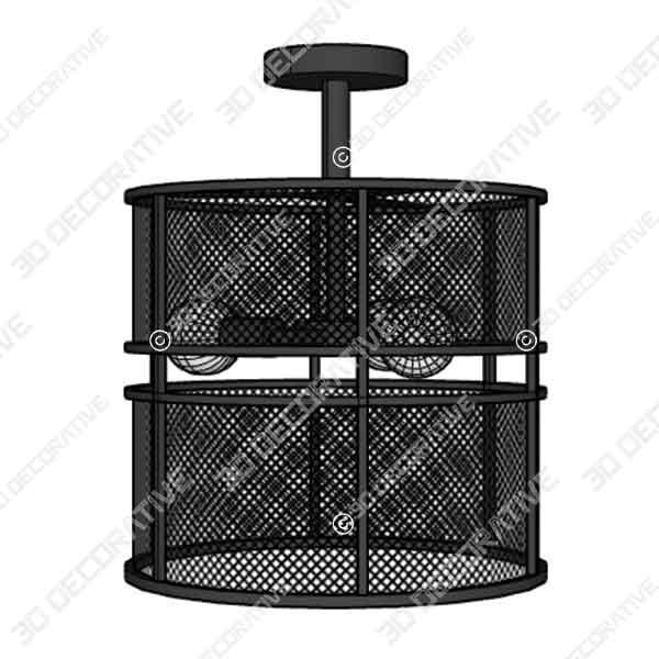 Décor Therapy CH1927 Rixon Mesh Shade - 3D Decorative