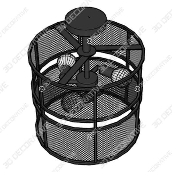 Décor Therapy CH1927 Rixon Mesh Shade - 3D Decorative