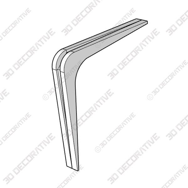 Style Selections Steel 9.06-in D x 6.54-in L x 0.98-in W White Decorative Shelf Bracket - 3D Kitchen Models for 2020 Design