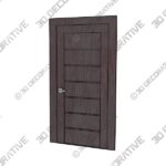 ALDA GRAY OAK SWING BELLDINNI MODERN INTERIOR DOOR - 3D Decorative