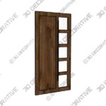 G102SQ-SH Mahogany Contemporary Modern Shaker Pivot Door